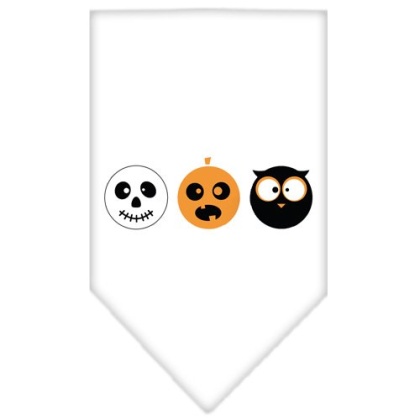 The Spook Trio Screen Print Bandana White Large