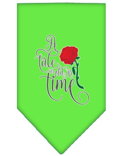 Timeless Tale Screen Print Bandana Lime Green Large