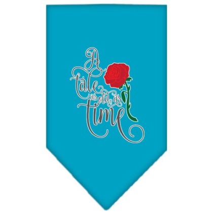 Timeless Tale Screen Print Bandana Turquoise Large