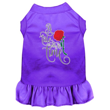 Timeless Tale Screen Print Dog Dress Purple 4X