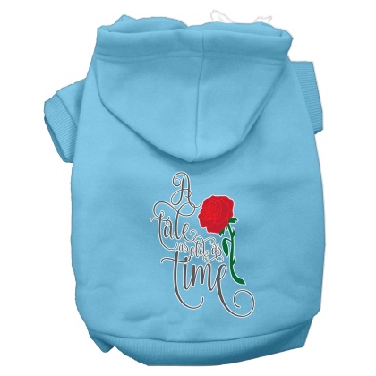 Timeless Tale Screen Print Dog Hoodie Baby Blue L