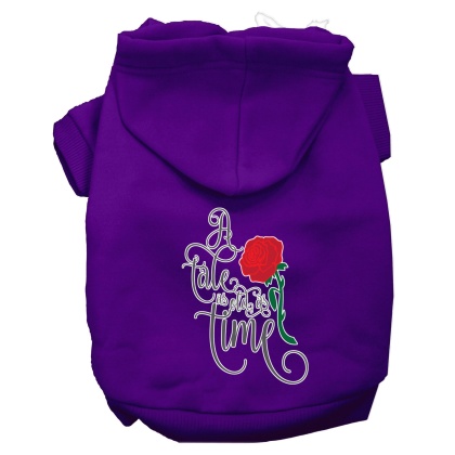 Timeless Tale Screen Print Dog Hoodie Purple L