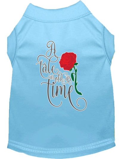 Timeless Tale Screen Print Dog Shirt Baby Blue Lg