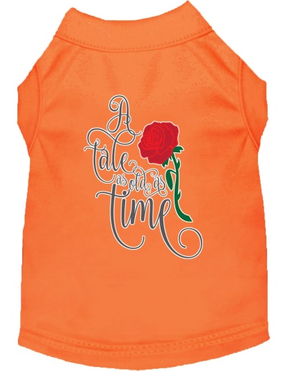 Timeless Tale Screen Print Dog Shirt Orange Lg