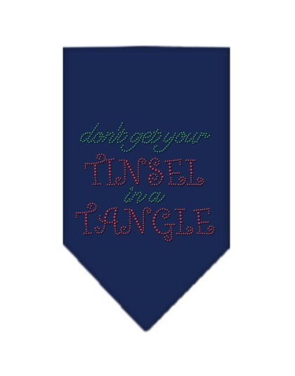 Tinsel in a Tangle Rhinestone Bandana Navy Blue large