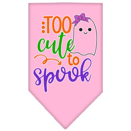 Too Cute to Spook-Girly Ghost Screen Print Bandana Light Pink Large