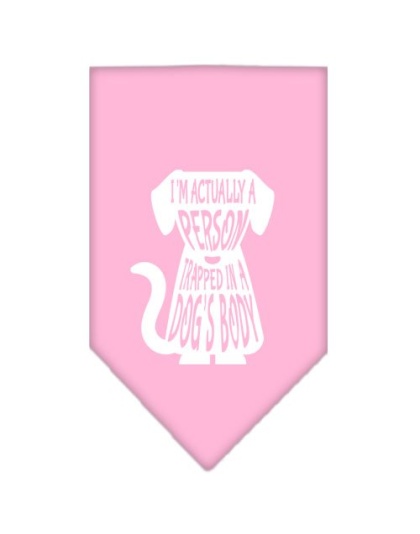 Trapped Screen Print Bandana Light Pink Large