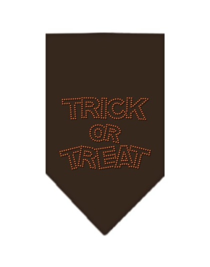 Trick or Treat Rhinestone Bandana Cocoa Large