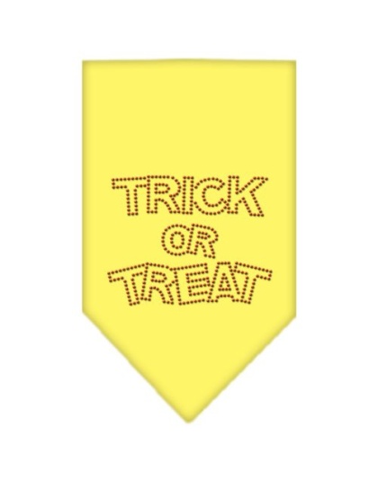 Trick or Treat Rhinestone Bandana Yellow Large