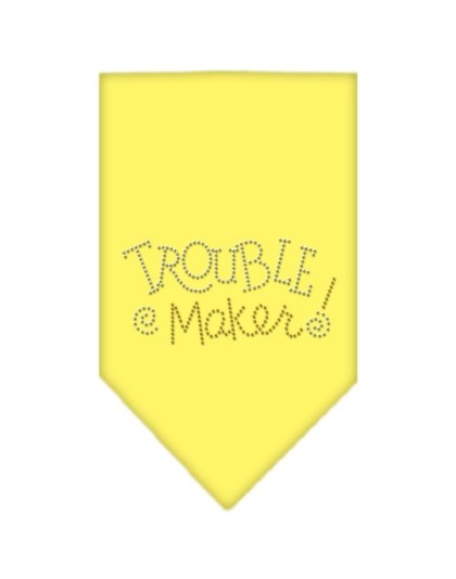 Trouble Maker Rhinestone Bandana Yellow Large