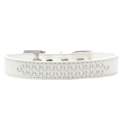 Two Row Pearl Size 12 White Dog Collar