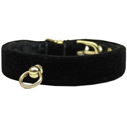 Velvet #70 Dog Collar Black Size 10