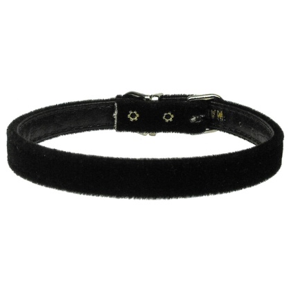 Velvet 3/8" Plain Collar Black 10