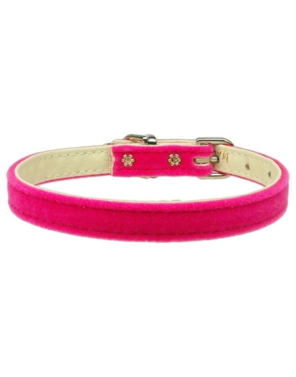 Velvet 3/8" Plain Collar Pink 10