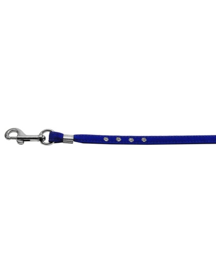 Velvet Step-In Harness Blue VL 3/8 Match-Jwl Leash Silver Hrdw