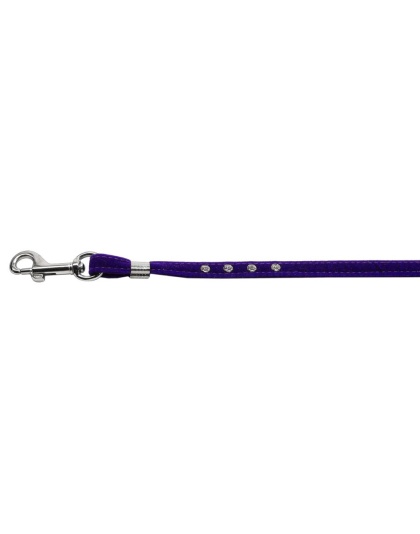 Velvet Step-In Harness Purple VL 3/8 Match-Jwl Leash Silver Hrdw