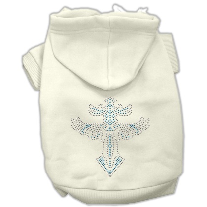 Warrior's Cross Studded Hoodies Cream L