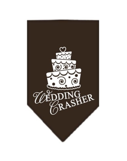 Wedding Crasher Screen Print Bandana Cocoa Large