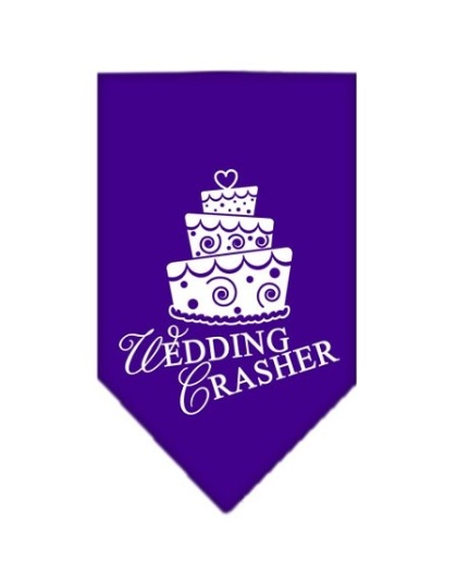 Wedding Crasher Screen Print Bandana Purple Large