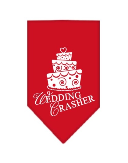 Wedding Crasher Screen Print Bandana Red Large