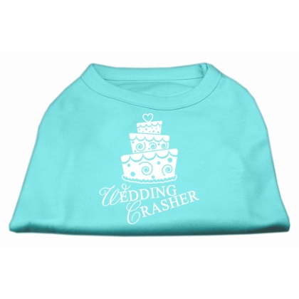 Wedding Crasher Screen Print Shirt Aqua Lg