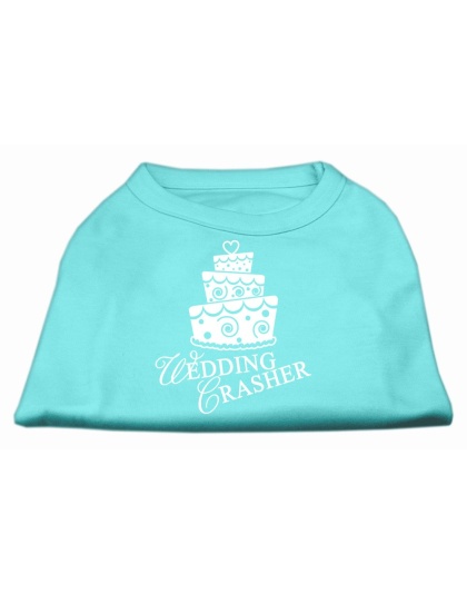 Wedding Crasher Screen Print Shirt Aqua Lg