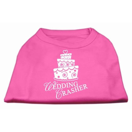 Wedding Crasher Screen Print Shirt Bright Pink Lg