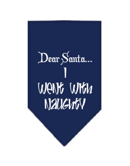 Went with Naughty Screen Print Bandana Navy Blue large