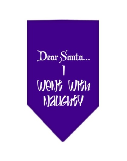 Went with Naughty Screen Print Bandana Purple Large