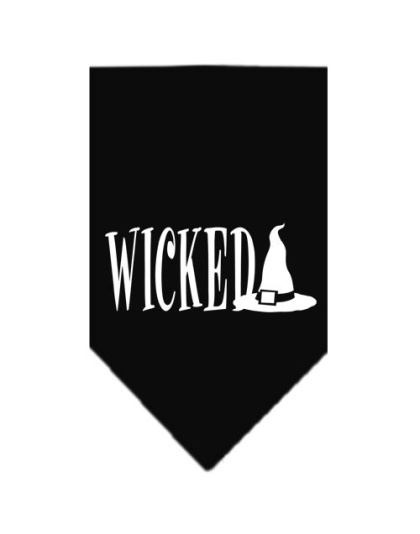 Wicked Screen Print Bandana Black Large