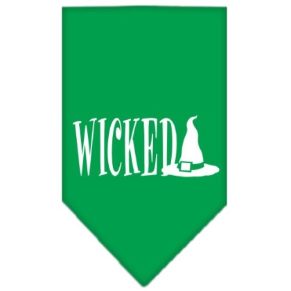 Wicked Screen Print Bandana Emerald Green Large