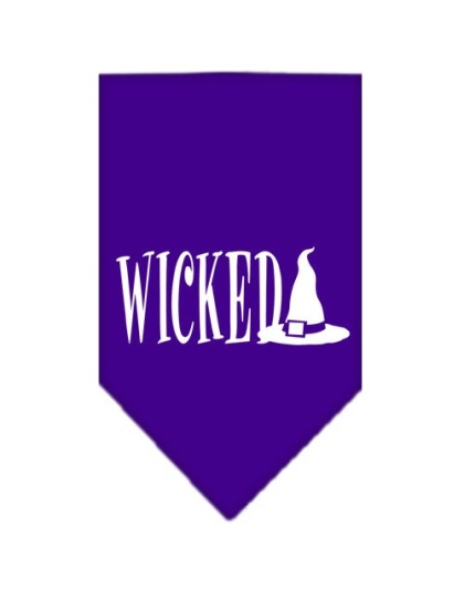 Wicked Screen Print Bandana Purple Large