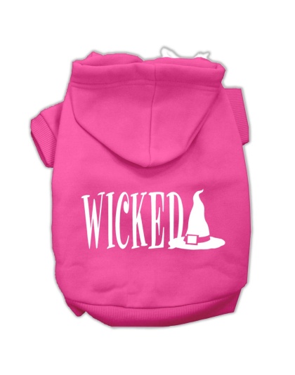 Wicked Screen Print Pet Hoodies Bright Pink Size L
