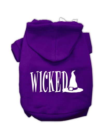 Wicked Screen Print Pet Hoodies Purple Size L