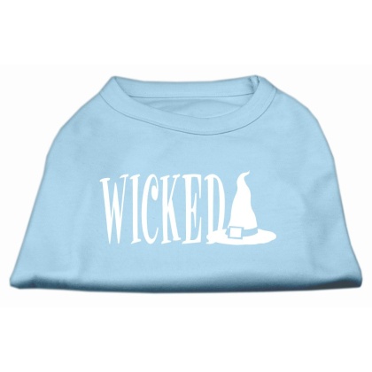 Wicked Screen Print Shirt Baby Blue L