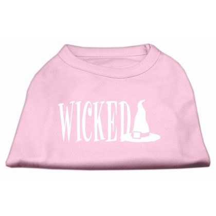 Wicked Screen Print Shirt Light Pink L