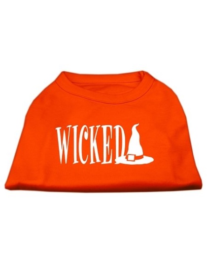 Wicked Screen Print Shirt Orange Lg