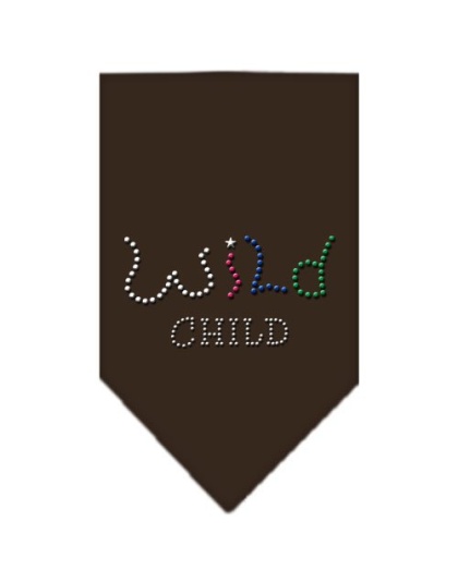 Wild Child Rhinestone Bandana Cocoa Large