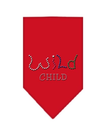 Wild Child Rhinestone Bandana Red Large