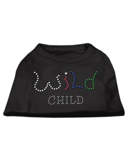 Wild Child Rhinestone Shirts Black L