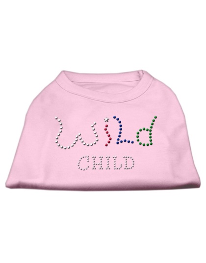 Wild Child Rhinestone Shirts Light Pink L