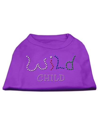 Wild Child Rhinestone Shirts Purple L