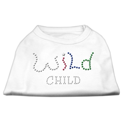 Wild Child Rhinestone Shirts White L