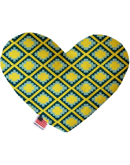 Yellow Southwest 6 inch Canvas Heart Dog Toy