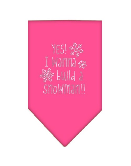 Yes! I want to build a Snowman Rhinestone Bandana Bright Pink Large