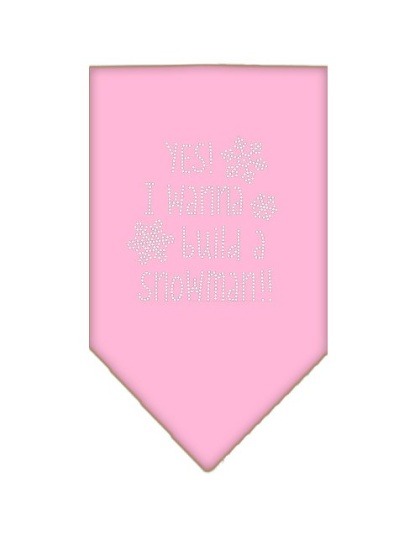Yes! I want to build a Snowman Rhinestone Bandana Light Pink Large