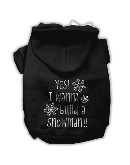 Yes! I want to build a Snowman Rhinestone Dog Hoodie Black L