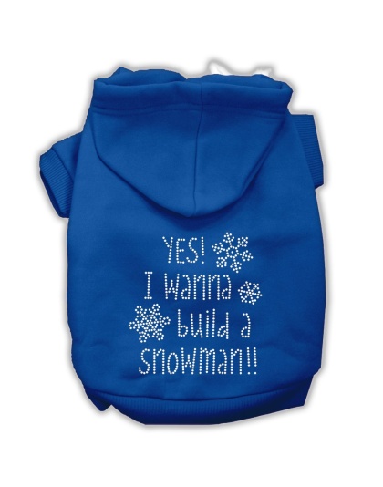 Yes! I want to build a Snowman Rhinestone Dog Hoodie Blue L