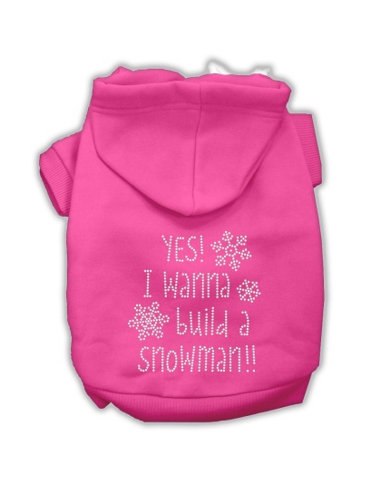 Yes! I want to build a Snowman Rhinestone Dog Hoodie Bright Pink L