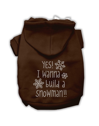 Yes! I want to build a Snowman Rhinestone Dog Hoodie Brown L
